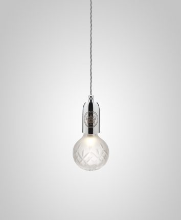 Crystal Bulb Pendant Polished Chrome