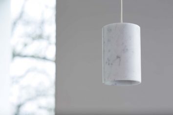 Carrara Marble Cylinder Pendant